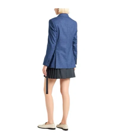 Max Mara Minimalist Doublebreasted Blazer In Blue