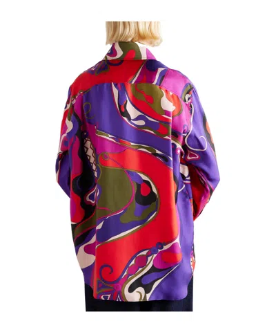 Pucci Printed Silk Shirt In Multi
