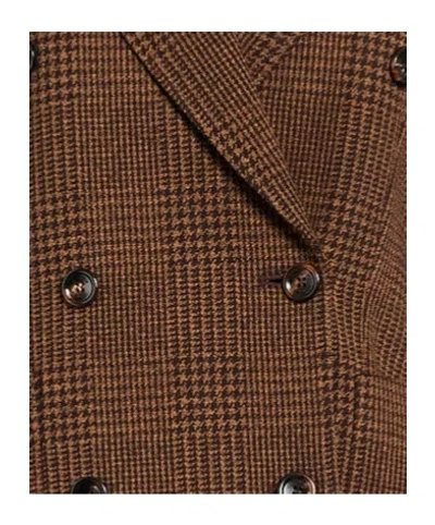 Max Mara Plaid Blazer In Brown
