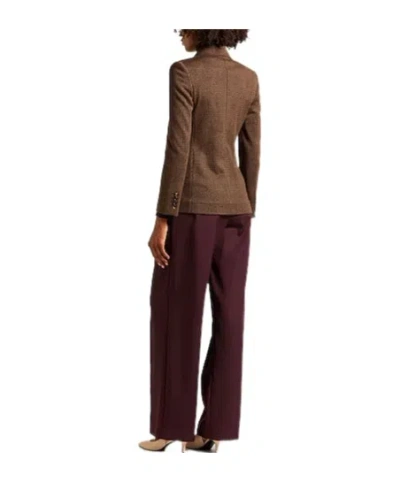 Max Mara Plaid Blazer In Brown