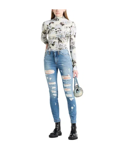 Dolce & Gabbana Mediumblue Slimfit Jeans In Blue