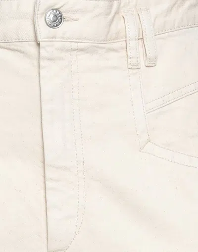 Isabel Marant Solid Minimal Straight Leg Jeans In White