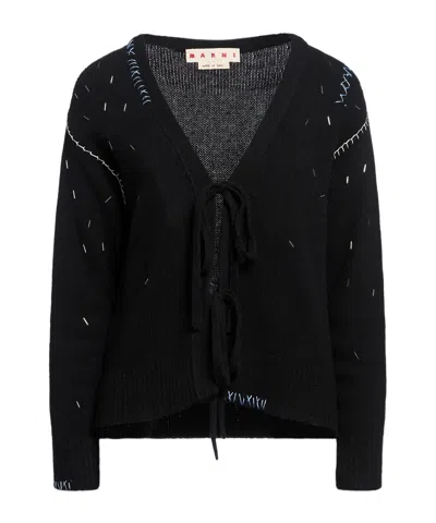 Marni Knitted Cardigans In Black