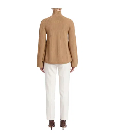 Max Mara Medium-thick High-neck Sweater In Brown