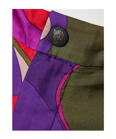 Pucci Printed Silk-twill Straight-leg Pants In Multi