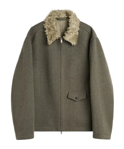 Our Legacy Wool Blend Single Breasted Coat In Green