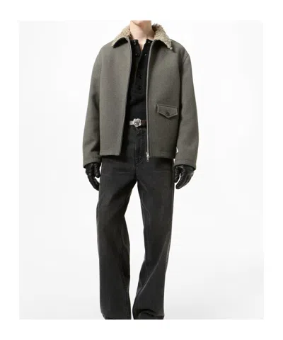 Our Legacy Wool Blend Single Breasted Coat In Green