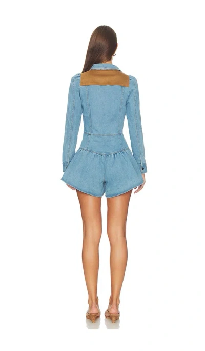 Saylor Enid Romper In Blue