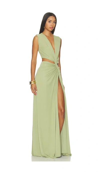 Sid Neigum Triple Loop Knit Dress In Green