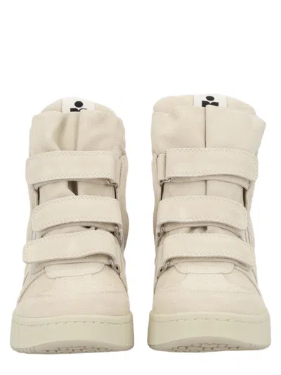Isabel Marant Im3 High-top Leather Wedge Sneakers In White