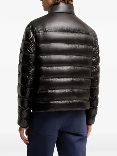 Moncler Water-repellent Micro Ripstop Down-filled Jacket With Drawstring Hem In Black