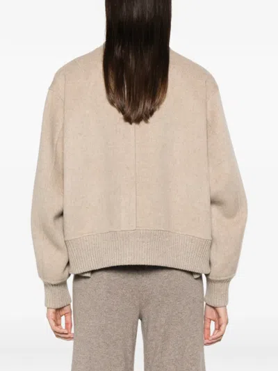 Bompard Zip Bomber Jacket In Neutral