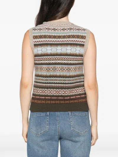 Bompard Round-neck Vest In Multi