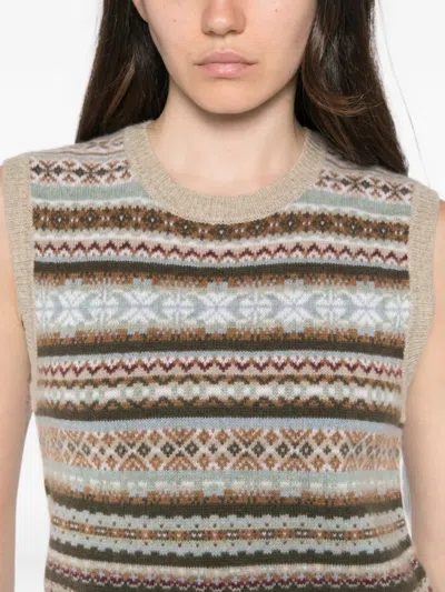 Bompard Round-neck Vest In Multi