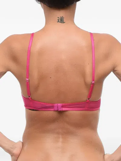 Dsquared2 Embroidered Sheer Triangle Bra In Pattern