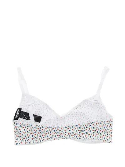 Dsquared2 Floral-print Bra In White