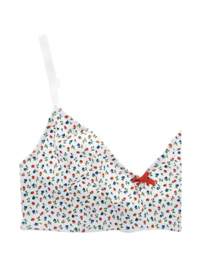 Dsquared2 Floral-print Bra In White