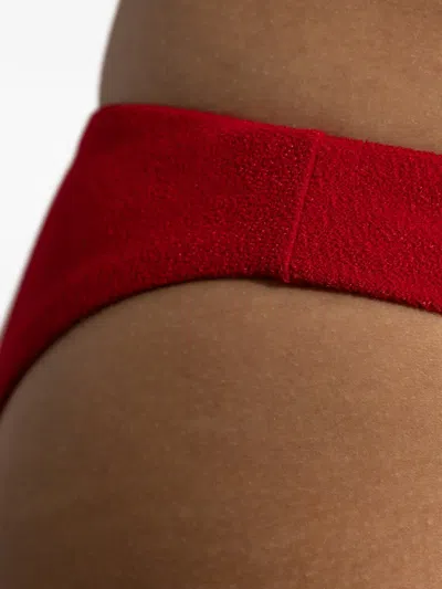 Dsquared2 Textured-finish Bikini Bottoms In Red