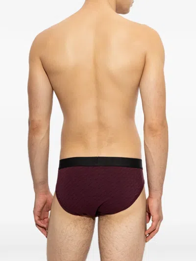 Dsquared2 Logo-print Monogram Briefs In Red