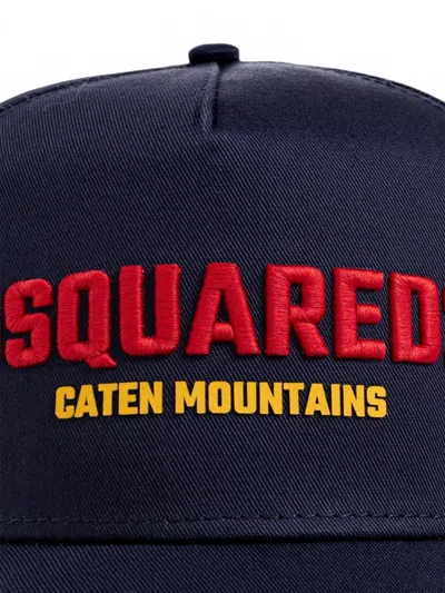 Dsquared2 Logo-embroidered Distressed Baseball Cap In Transparent