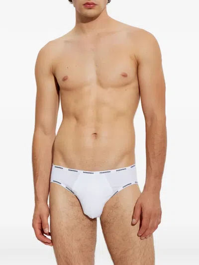 Dsquared2 Logo-print Briefs In White