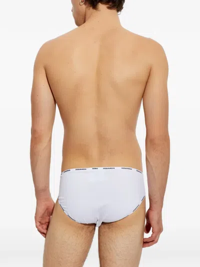 Dsquared2 Logo-print Briefs In White