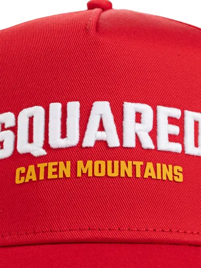 Dsquared2 Distressed-effect Embroidered Baseball Cap In Yellow