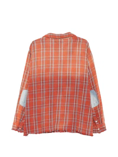Found Plaid-pattern Panelled Shirt In Multi