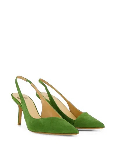 Francesco Russo Suede Slingback Pumps In Multi