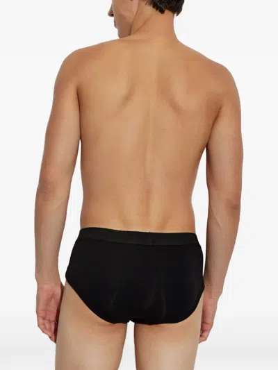 Tom Ford Logo-waistband Briefs In Black
