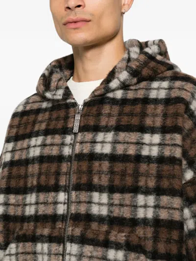 Pdf Check-pattern Zip-up Hoodie In Multi