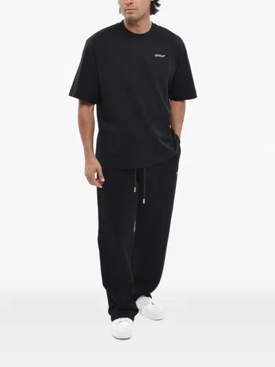 Off-white Scribble Diag Logo-print T-shirt In Black