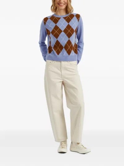 Chinti & Parker Argyle-pattern Sweater In Blue