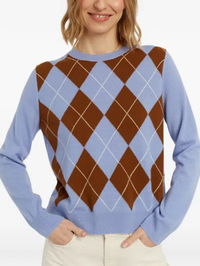Chinti & Parker Argyle-pattern Sweater In Blue