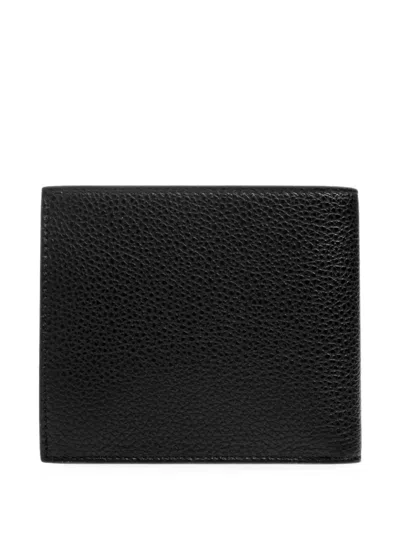 Dsquared2 Logo-plaque Pebbled Leather Wallet In Black