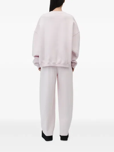 Alexander Wang Oversized Logo-print Sweatshirt In Pink