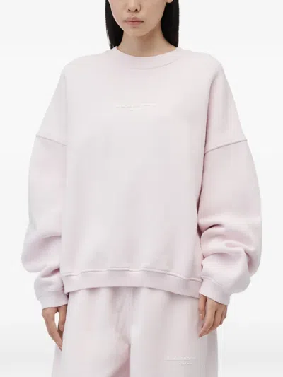Alexander Wang Oversized Logo-print Sweatshirt In Pink