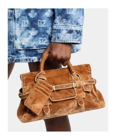 Dsquared2 Twin Handbag In Camel