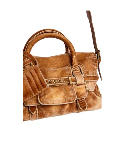 Dsquared2 Twin Handbag In Camel