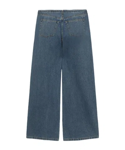 Still Here Button-fly Jeans In Blue