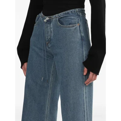 Still Here Button-fly Jeans In Blue