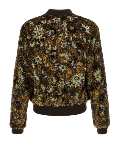Dries Van Noten Embellished Bomber Jacket In Multi
