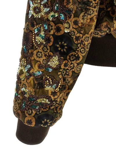 Dries Van Noten Embellished Bomber Jacket In Multi