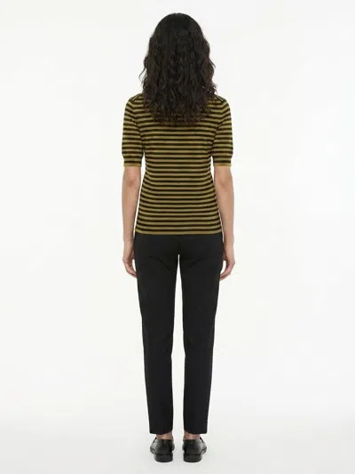 Dolce & Gabbana Striped Wool Knit T-shirt In Bicolor