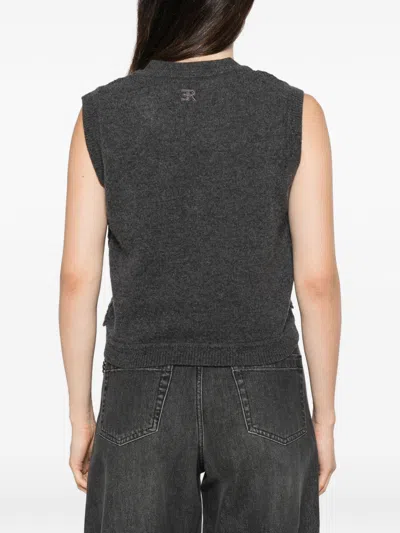 Ermanno Anthracite Wool Vest In Gray