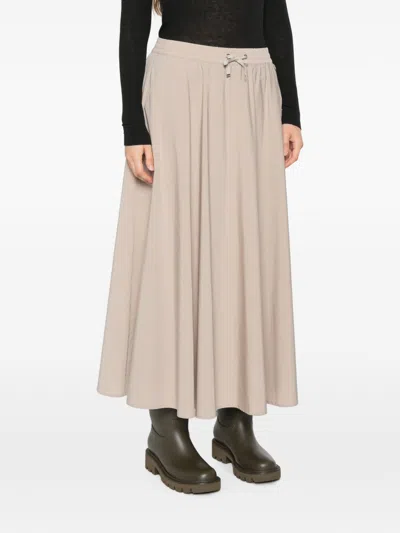 Herno Beige Modal Polyester Elastan Skirt In Neutral