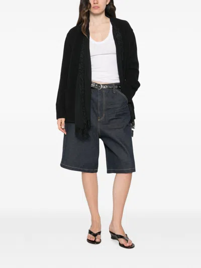 Ermanno Black Polyester Cardigan In Black