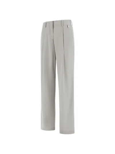 Herno Grey Modal Polyester Elastane Pants In Gray