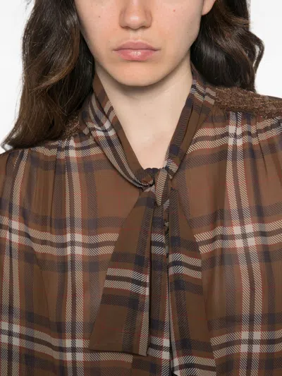 Ermanno Brown Polyester Shirt In Brown