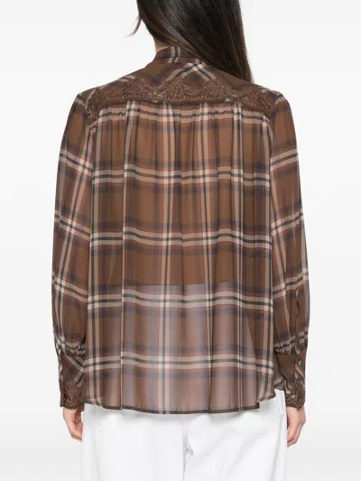 Ermanno Brown Polyester Shirt In Brown